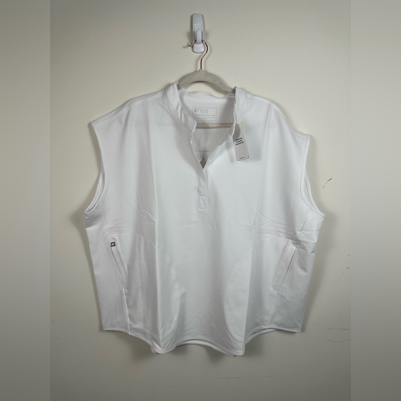 NWT FIGS White Scrub Top Rafaela 3XL - Picture 1 of 8